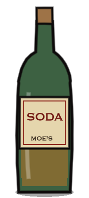 Une bouteille étiquetée SODA