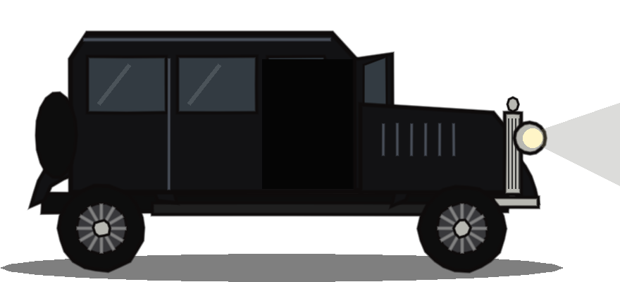 Une berline noire des Fédéraux