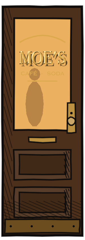 La porte du café